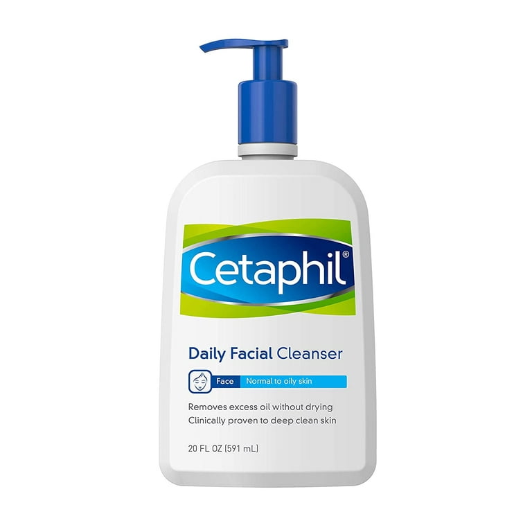 Face Wash by Cetaphil, Daily Facial Cleanser for Combination to Oily Sensitive Skin, 20 fl oz, Gentle Foaming Clean Without Stripping - Walmart.com