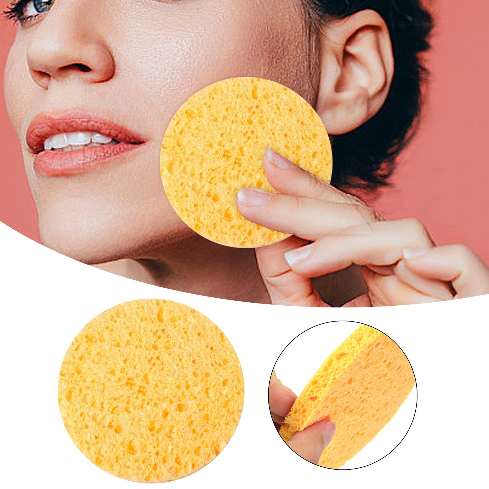 Face Washing Brush Kojic Pad 10 Compressed Facial Sponge Kojic Cleaning