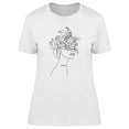 thumbnail image 1 of Face With Flowers On Top  T-Shirt Women -Image by Shutterstock, Female 3X-Large, 1 of 2
