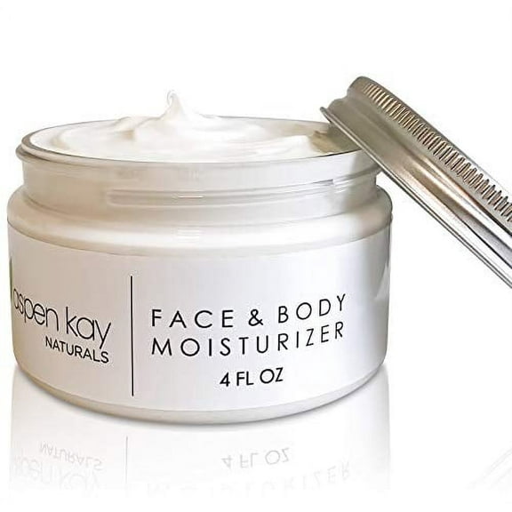 Face and Body Moisturizer, Natural, Unscented Moisturizer for Sensitive Skin. (4. OZ) By Aspen Kay Naturals