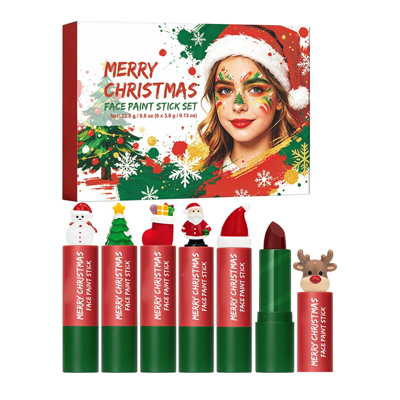 Fall Face Paint Sign Face and Body Paint Sticks, Creamy Costume Makeup for Christmas ...