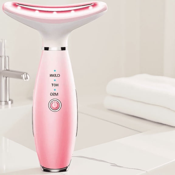 Face and Neck with 3 Massage Modes and Heating Function, Pink