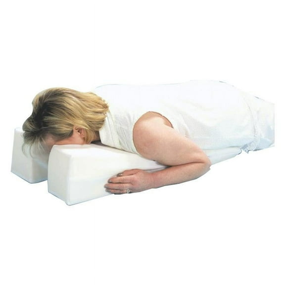 Face down wedge pillow for surgery or injury recovery