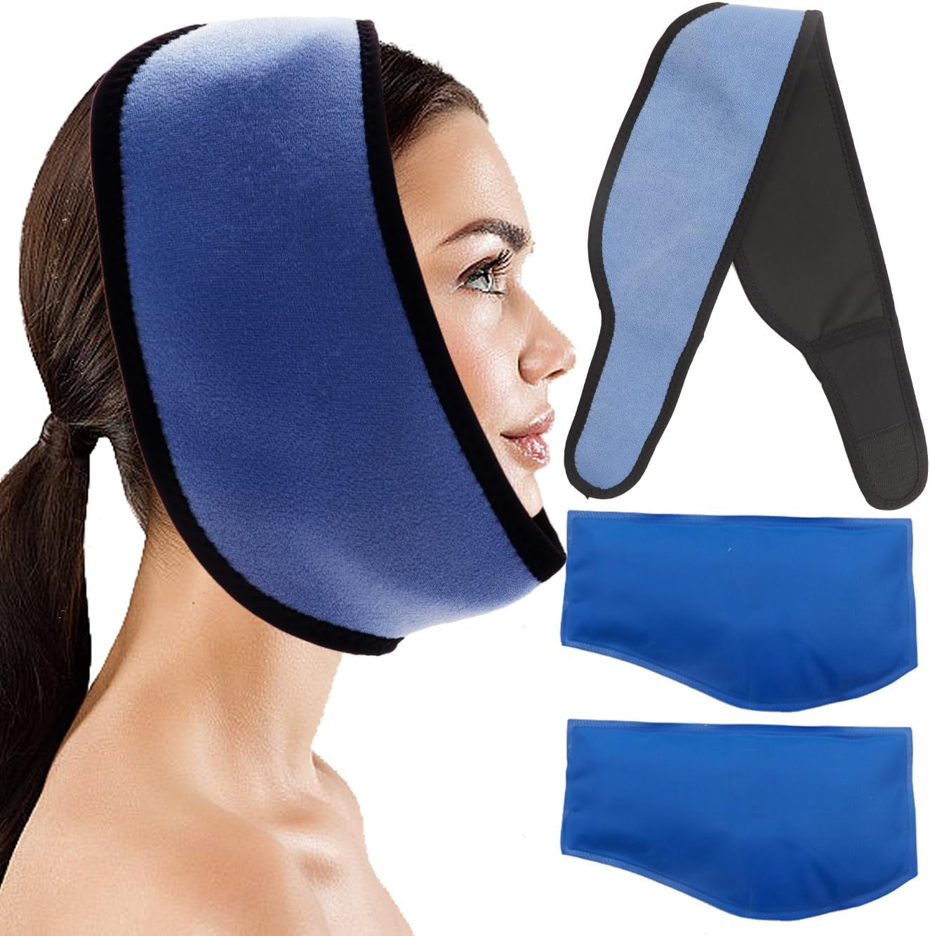 Face ice Pack for Jaw, Toothache Ice Pack Cold Compress for Head and