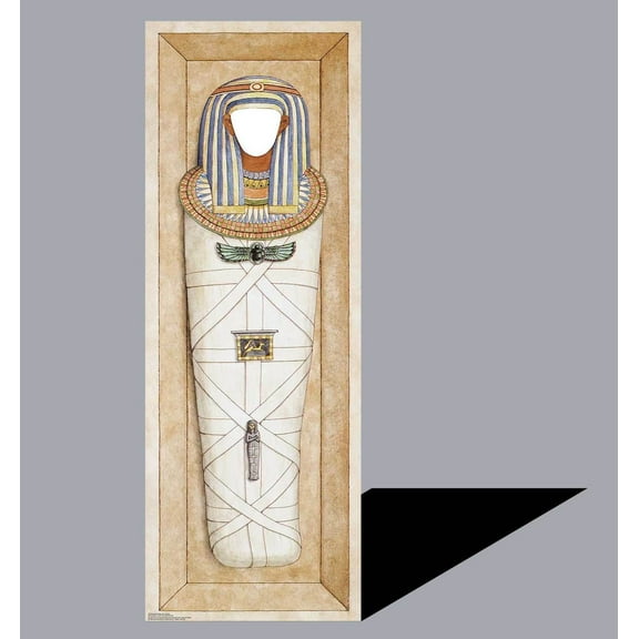 Face-in-a-Hole Mummified Pharaoh Cardboard Stand-Up, 6ft