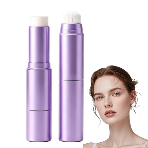 Face love 2 In 1 Foundation Stick Built-in Brush Color-Changing Hydrating Formula Long Lasting Concealer Makeup for Travel.(Dark skin)