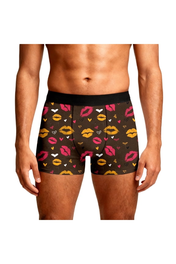 Face on Red Lip Men Boxer Briefs Birthday Day Gifts Boxers for Men Valentine's Day Sleep Short A M