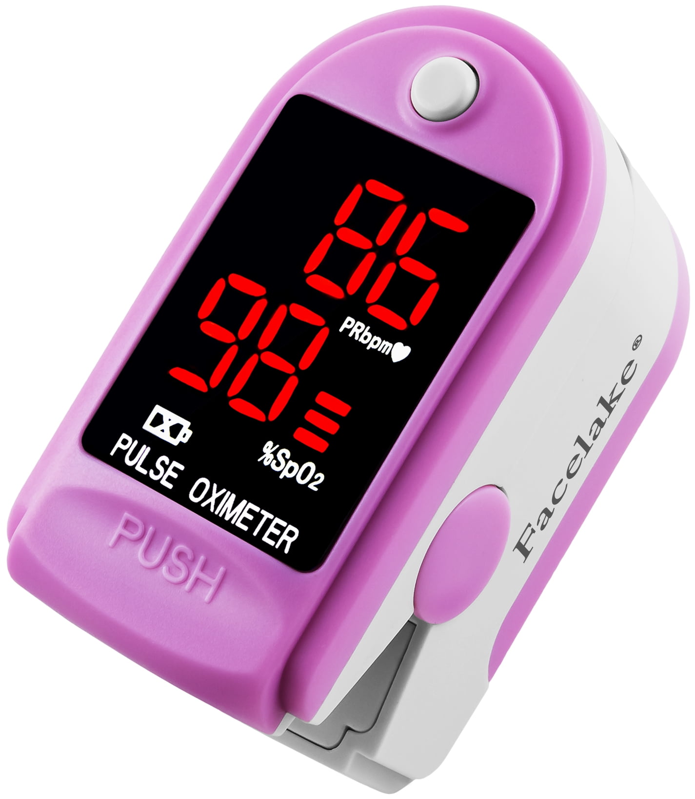 FaceLake FL400 Pink Fingertip Pulse Oximeter, Blood Monitor with Case