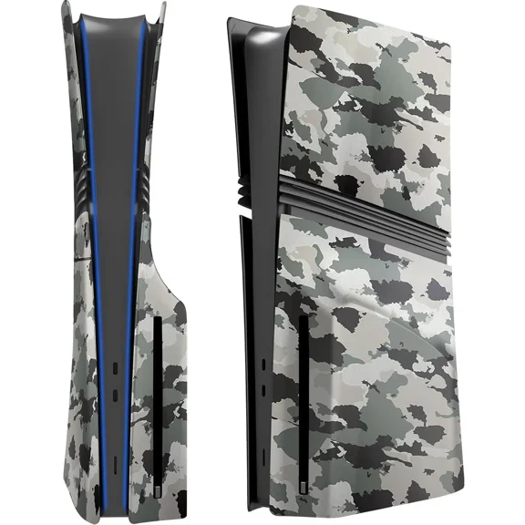 FacePlates for PS5 Pro Disc Edition Cover Plate for PS5 Pro Premium ABS Replacement Plates Anti-Scratch Dustproof Protective Shell Case for PlayStation 5 Pro Disc Version