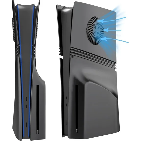 FacePlates for PS5 Pro Disc Edition Face Plates with Cooling Vents ABS Anti-Scratch Dustproof Protective Shell Cover, Replacement FacePlate for Playstation 5 Pro Disc