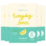 FaceTory Everyday Lemon Brightening Sheet Mask - Pack of 5