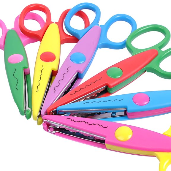 Facega 6 Pack Decorative Edge Craft Scissors, Zig Zag
