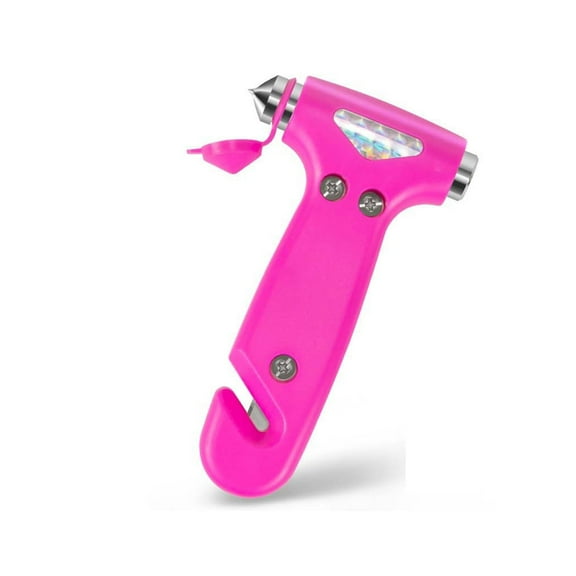 Facega Window Breaker Multi-Function Emergency Tool Car Window Breaker Tool Ideal For Car Escape Seatbelt Cutter Pink