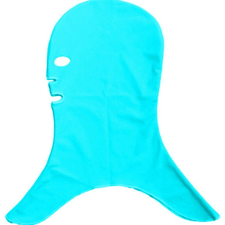 Duixinghas Facekini Breathable Pool Mask Head Sunblock UV Sun Protection Face Swim Cap, Women's, Size: One size, Blue