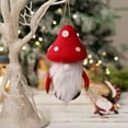 thumbnail image 1 of Faceless Dwarf Old Man Christmas Tree Ornament, Wool Mushrooms Themed Pendant, Cute Quirky Holiday Decoration That Adds Whimsical Charm to Your Christmas Tree and Festive Setup, Red, 1pcs, 1 of 6