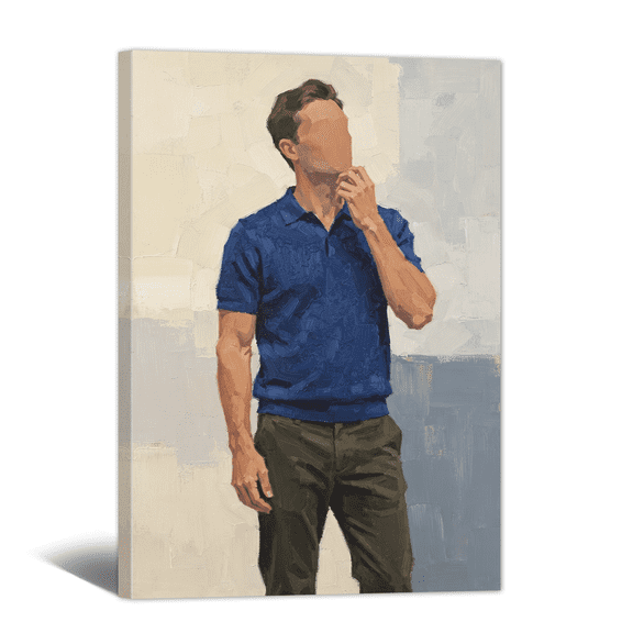 Faceless Fashion Model Canvas Wall Art Retro Americana Picture Print, Minimalist Abstract Painting Vintage Artwork for Living Room Bedroom Home Office Decor