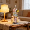 thumbnail image 1 of Faceless Gnome Figurine, Blue Summer Flower Soft Plush Doll, Tomte Table Shelf Ornament, Easter Home Decor Ornament Gift, 1 of 6