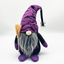 Faceless Old Man Halloween Decor Plush Doll Soft Fabric Decoration for Home Window Shelf Party Atmosphere(A)