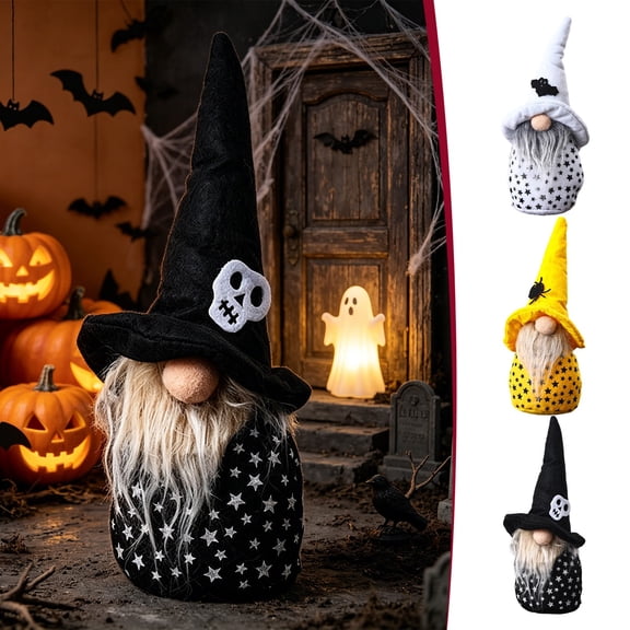 Faceless Rudolph Stuffed Doll, Soft Spooky No Face Toy, Halloween Themed Figure, Lovely Decor for Home Desktop, Indoor Party and Holiday Atmosphere Layout, Yellow