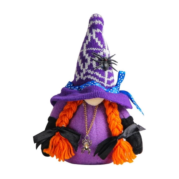 Faceless Vampire Doll Ornament Halloween Tabletop Figurine with Spider and Bat Details Plush Party Costume Prop Soft Decoration