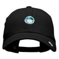 thumbnail image 1 of Facemask Embroidered Unstructured Cotton Twill Washed Cap - Black OSFM, 1 of 5