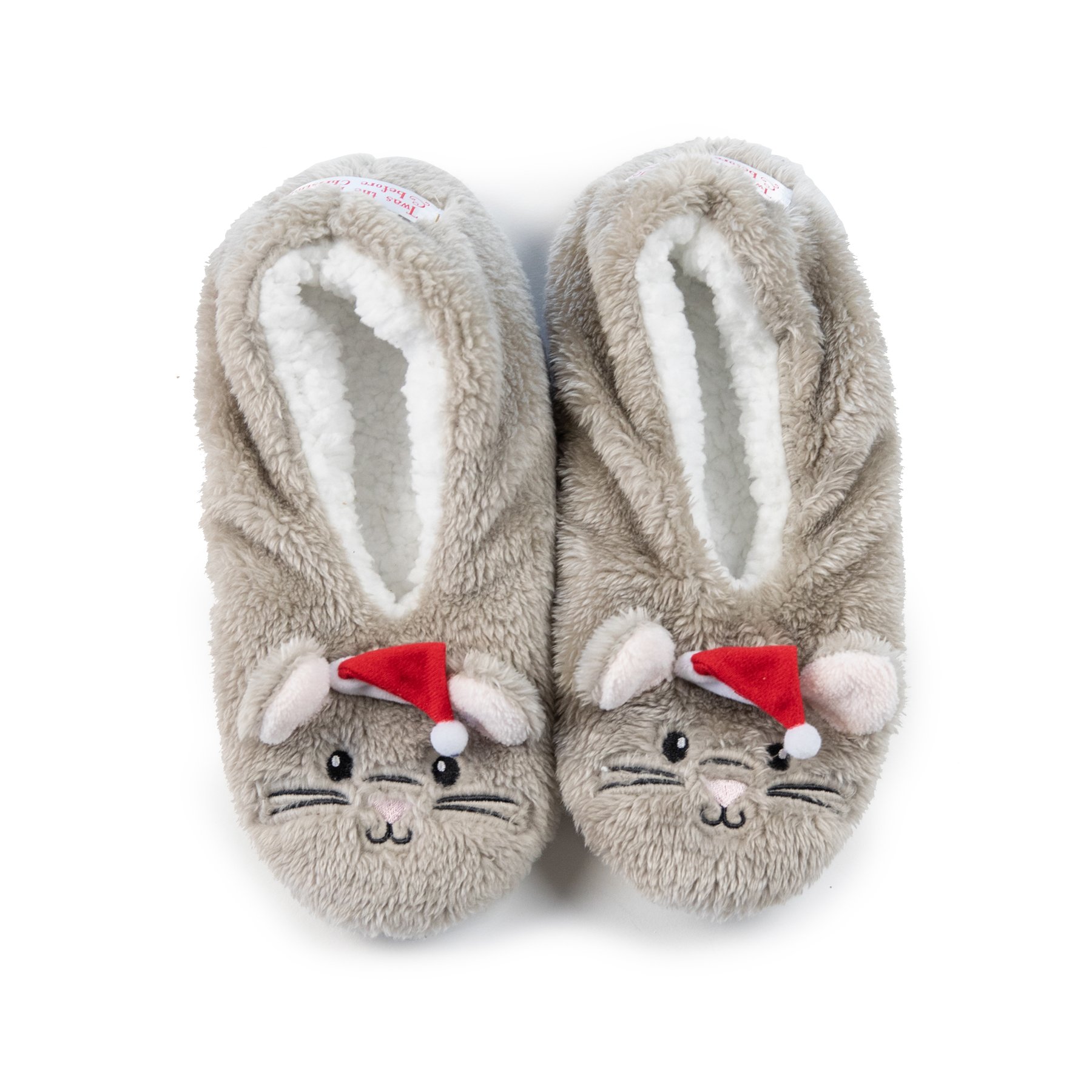 Faceplant Dreams Footsies Slippers Mouse Holiday Motif Large - image 1 of 5