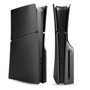Game Console Faceplate for PS5 Slim Disc Edition - ABS Cover Plate Matte Skin, Protective Plastic Replacement Shell-Black
