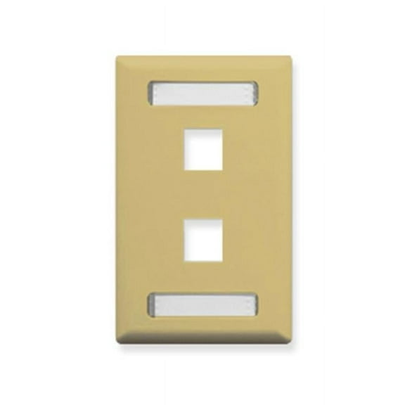 Faceplate  Id  1-Gang  2-Port  Ivory