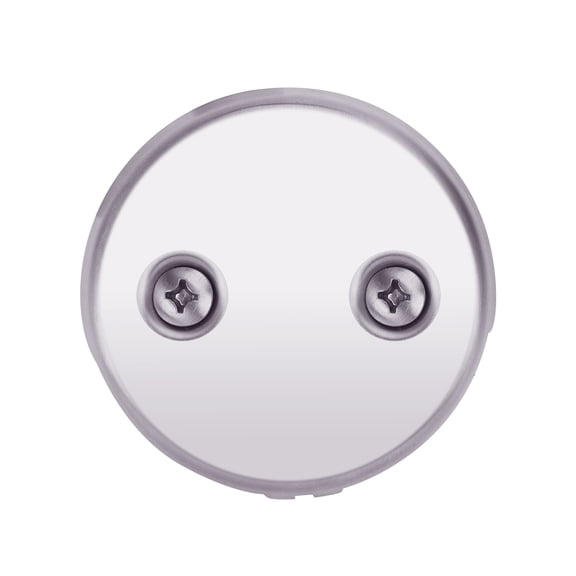 Two Holes Faceplate Tub Drain Trim Kit Assembly with Overflow Chrome