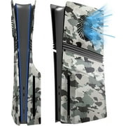 Faceplates for PS5 Pro Disc Edition, for PlayStation 5 Pro Cover Accessories Faceplate, Breathable Side Face Panel Shell Replacement for PS5 Pro Disc Version Plates Camouflage