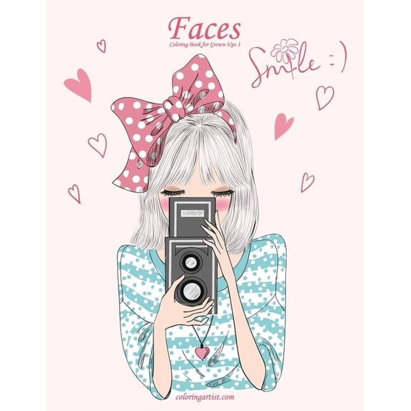 Faces Faces Coloring Book for Grown-Ups 3, Book 3, (Paperback)