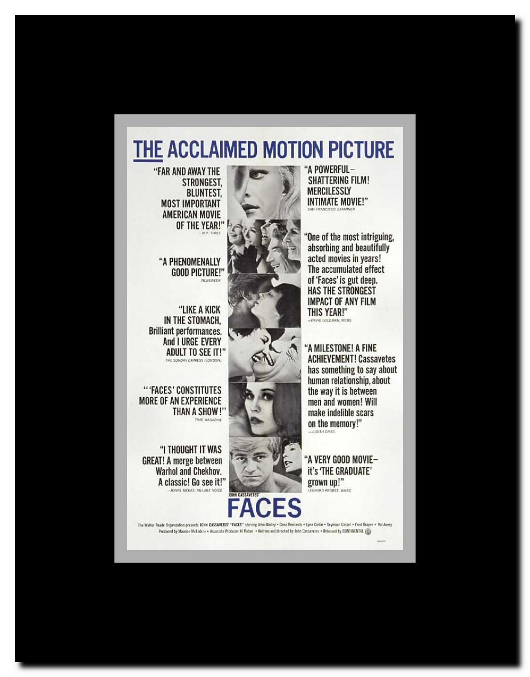 Faces Framed Movie Poster