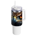 thumbnail image 1 of Faces Owls 40 oz Tumbler with Handle Insulated&nbsp;Travel Mug&nbsp;Lid Straw Leak Proof Steel Vacuum Water Bottles Glasses Fits in Car Cup Holder, 1 of 7
