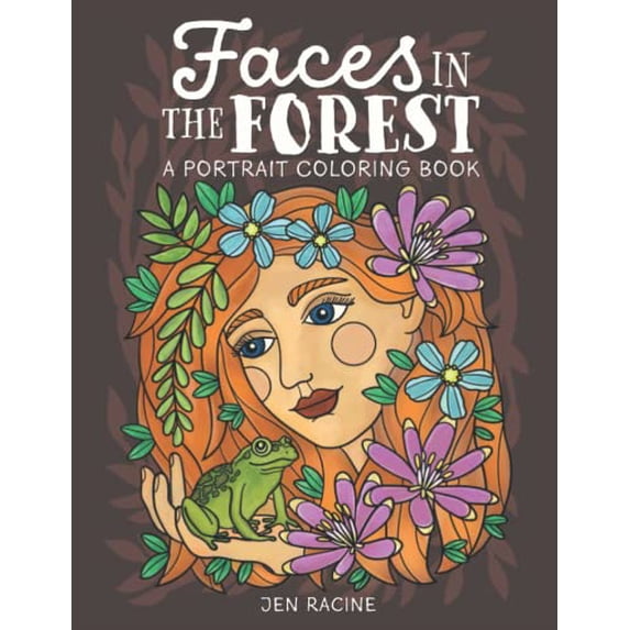 Pre-Owned Faces in the Forest: A Portrait Coloring Book Paperback