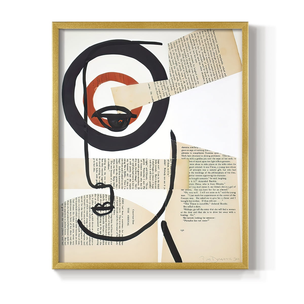 Faces of A Century I in Paper Solid Wood 16 x 20 Framed Print