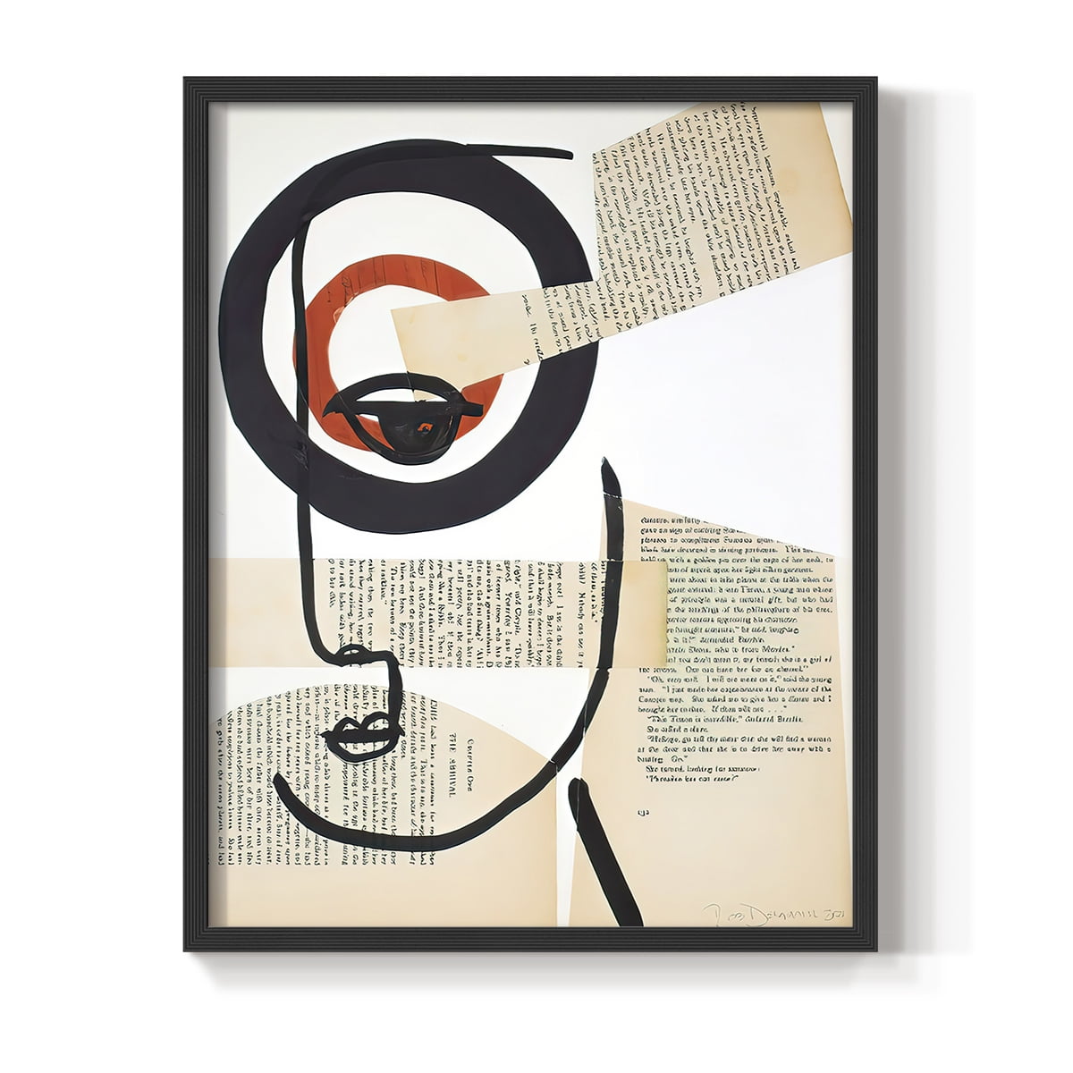 Faces of A Century I in Paper Solid Wood 16 x 20 Framed Print