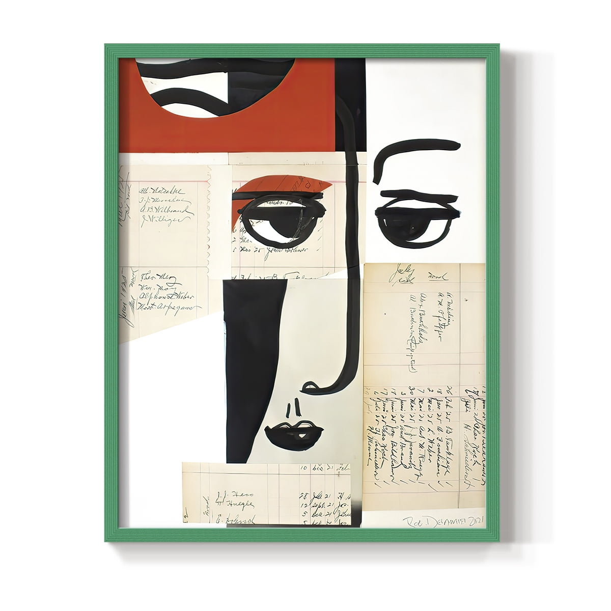 Faces of A Century III in Paper Solid Wood 11 x 14 Framed Print