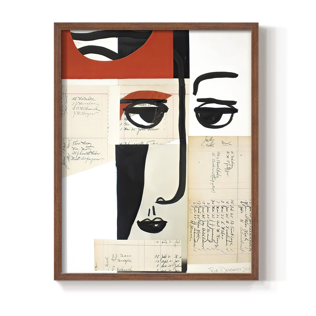 Faces of A Century III in Paper Solid Wood 11 x 14 Framed Print