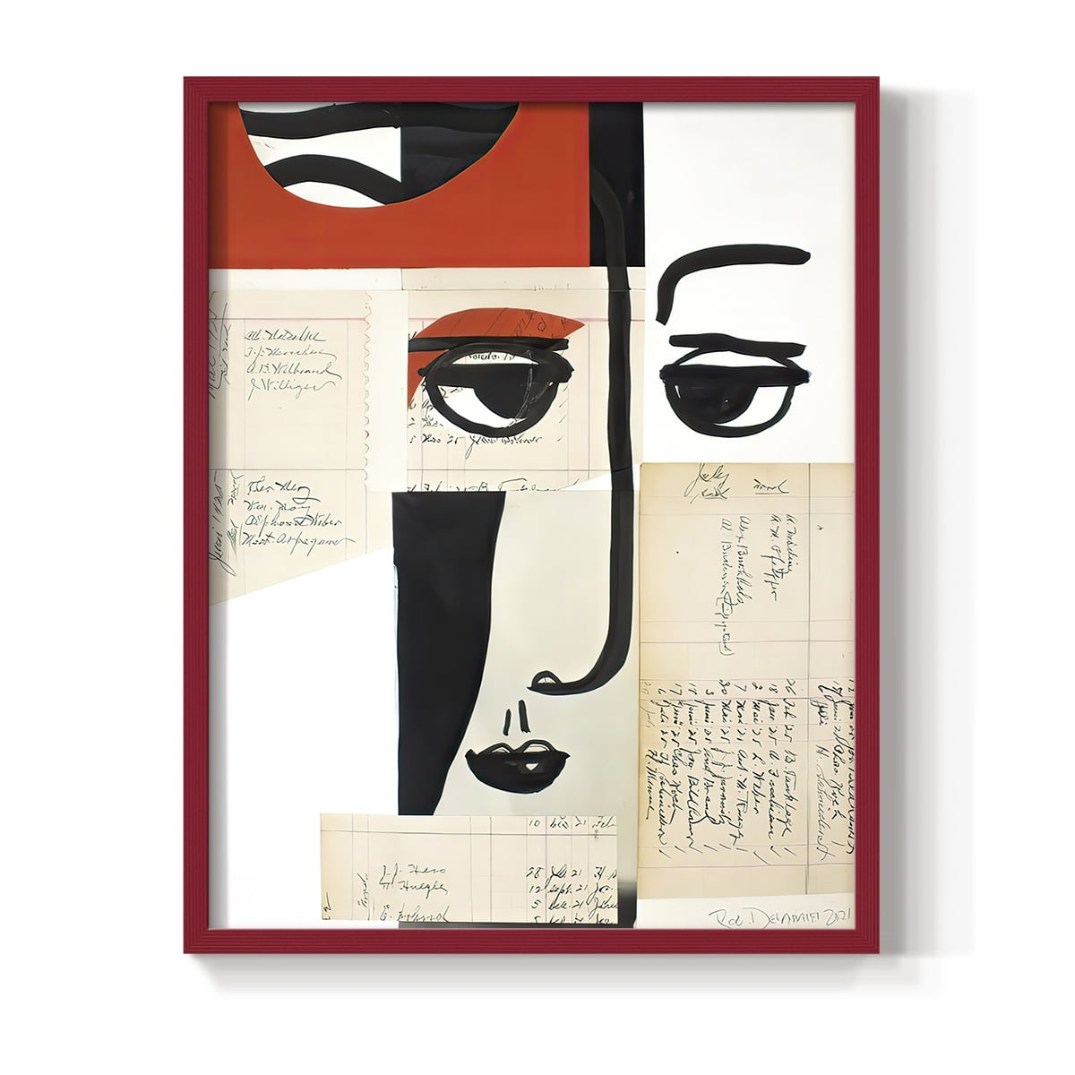 Faces of A Century III in Paper Solid Wood 11 x 14 Framed Print