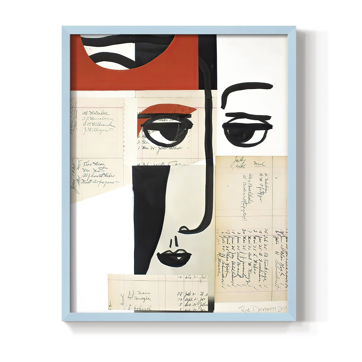 Faces of A Century III in Paper Solid Wood 11 x 14 Framed Print