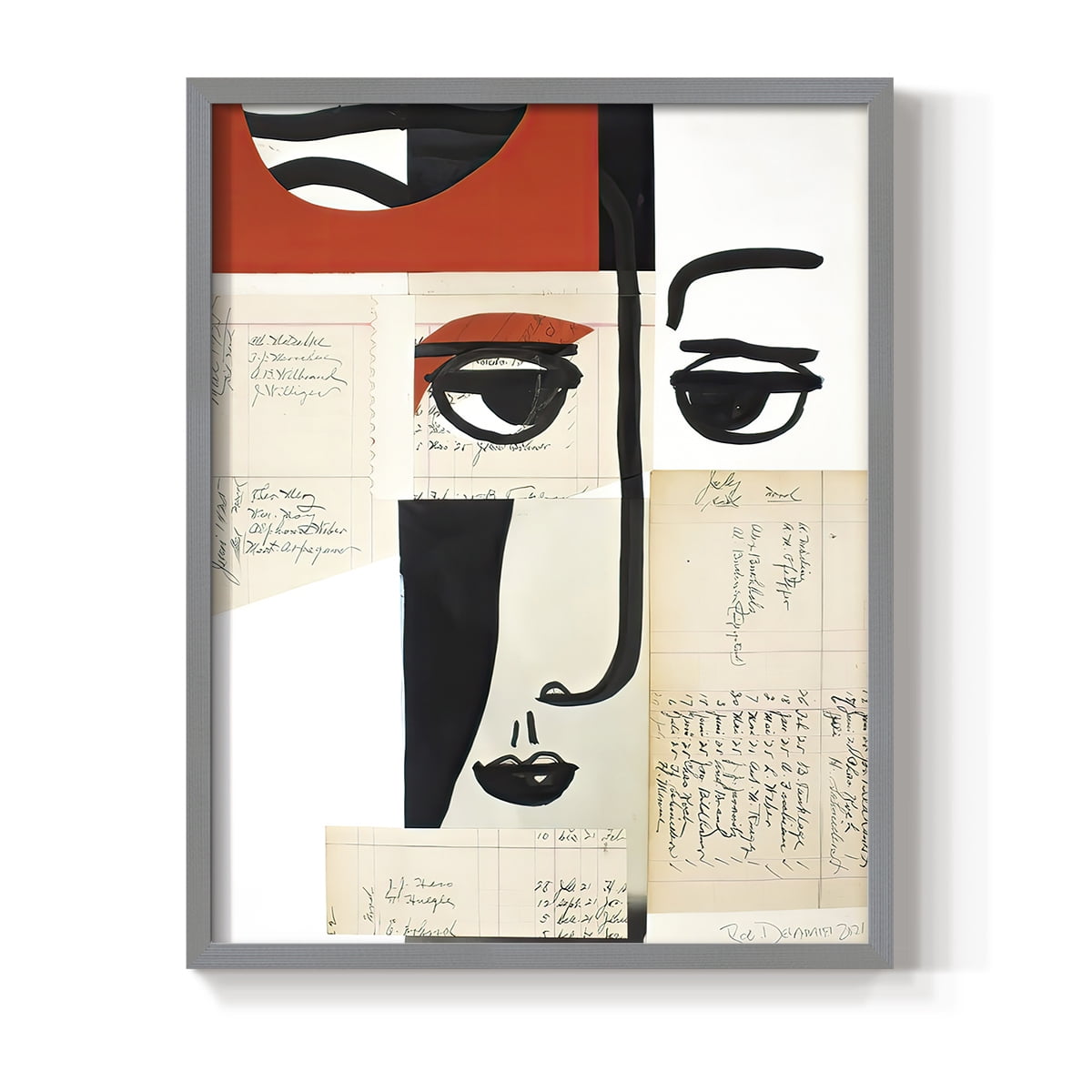 Faces of A Century III in Paper Solid Wood 16 x 20 Framed Print
