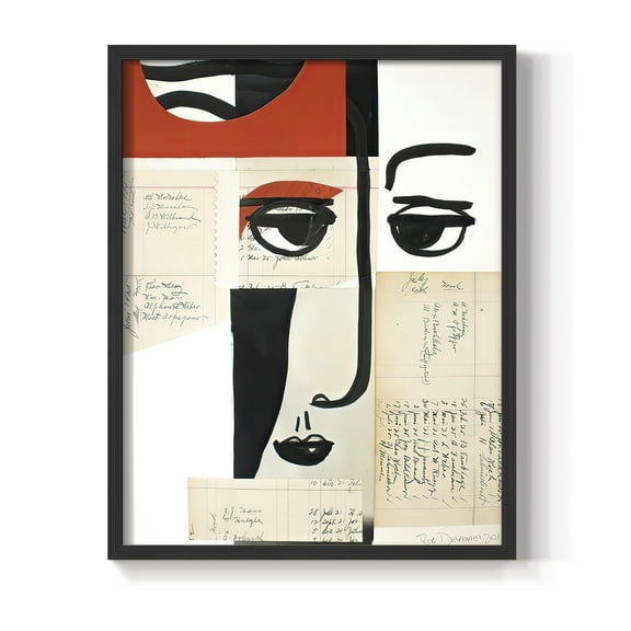 Faces of A Century III in Paper Solid Wood 8 x 10 Framed Print