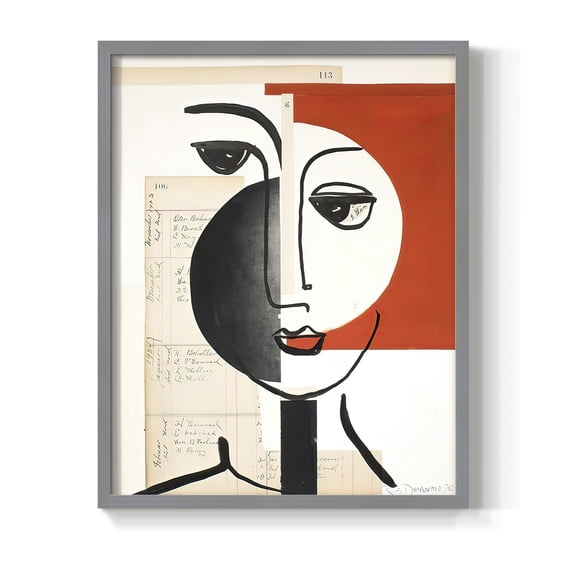 Faces of A Century IV in Paper Solid Wood 8 x 10 Framed Print