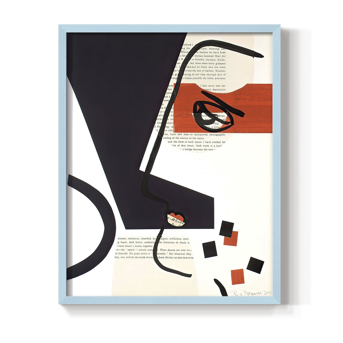Faces of A Century V in Paper Solid Wood 11 x 14 Framed Print