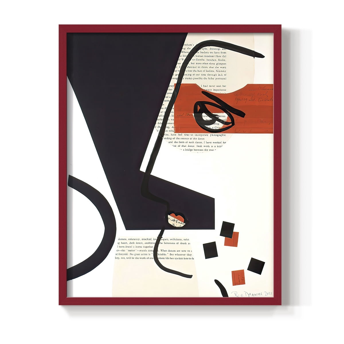 Faces of A Century V in Paper Solid Wood 11 x 14 Framed Print