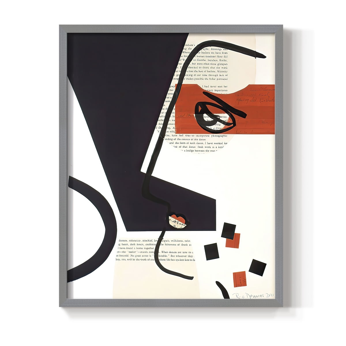 Faces of A Century V in Paper Solid Wood 11 x 14 Framed Print