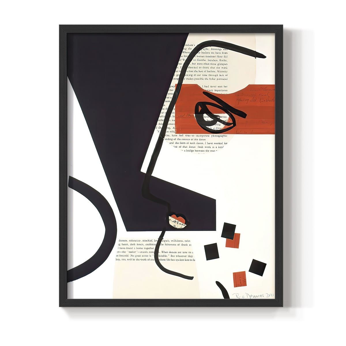 Faces of A Century V in Paper Solid Wood 16 x 20 Framed Print