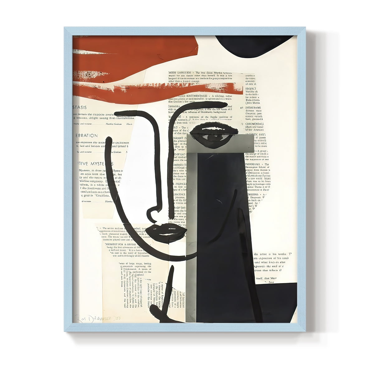 Faces of A Century VI in Paper Solid Wood 11 x 14 Framed Print