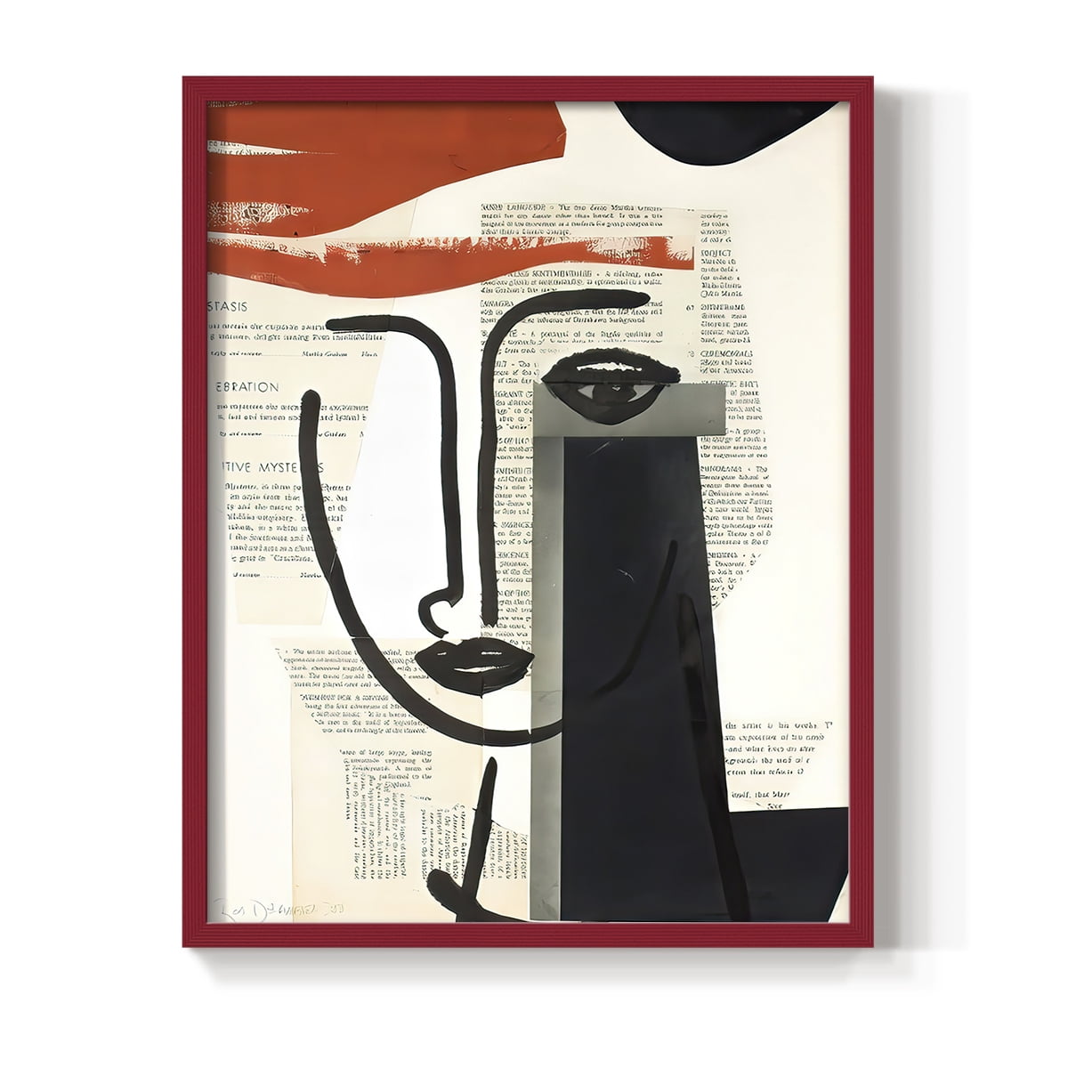 Faces of A Century VI in Paper Solid Wood 8 x 10 Framed Print