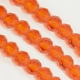 thumbnail image 1 of Faceted(32 Facets) Round Glass Beads Strands Dark Orange 4mm Hole: 1mm about 98pcs/strand 13.7 inch, 1 of 2